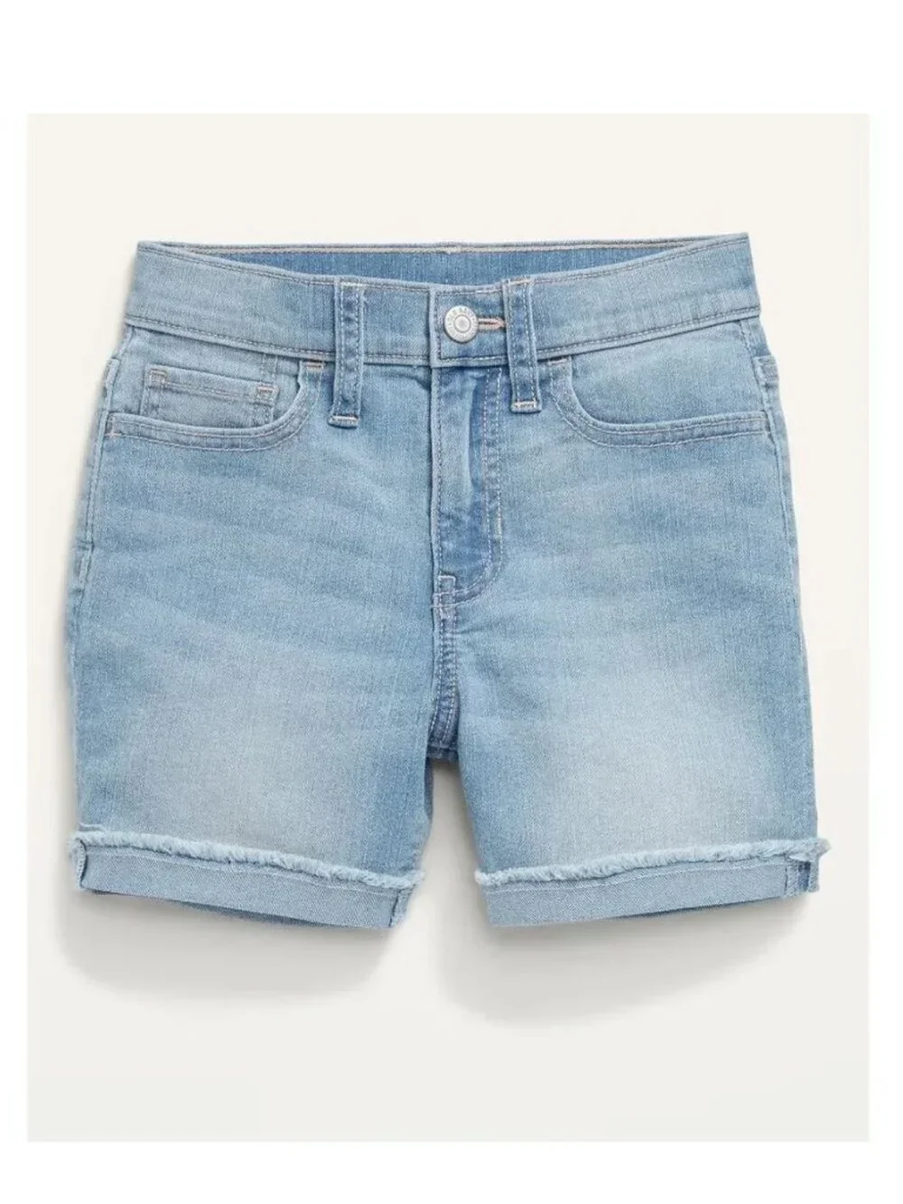 High-Waisted Frayed-Hem Jean Denim Midi Shorts for Girls Old Navy 5T NWT